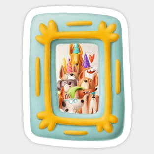 Cute doggo birthday squad Sticker